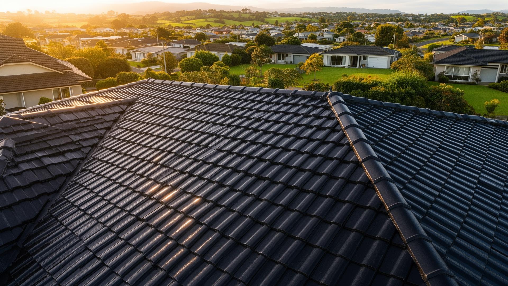 Freshly restored roof in Tauranga, New Zealand